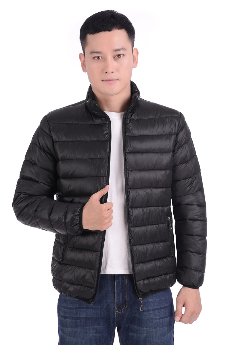 Mùa đông trung niên nam xuống cotton cotton nam cotton cotton cổ áo thanh niên cổ áo kích thước lớn nhẹ mùa đông ngắn áo khoác áo khoác nam đẹp