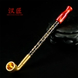 汉匠 Утолщенный белый медный горшок ручной работы и расширение красного агата рта агата Paiguan