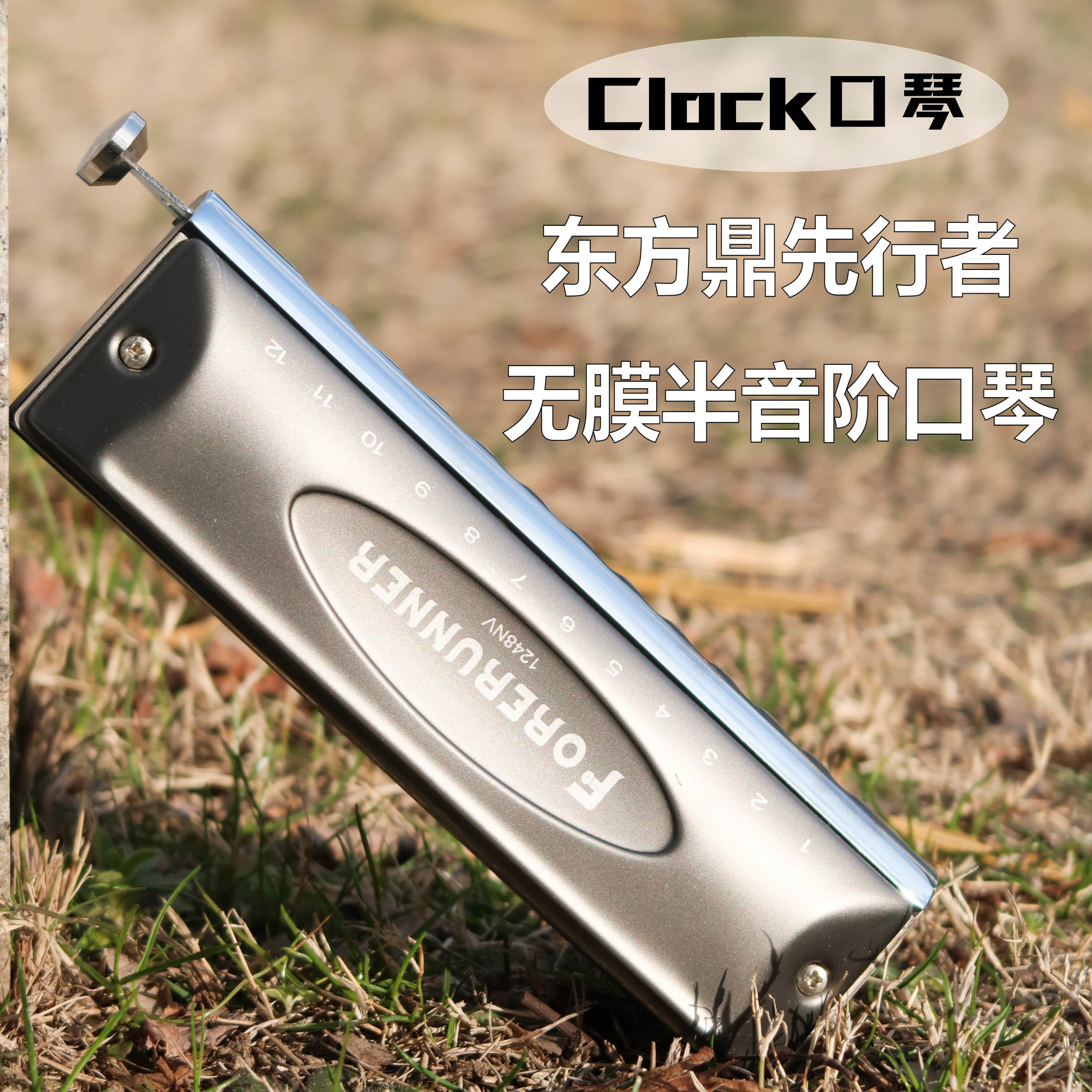 clock harmonica Dongfang Ding forerunner No film no mucous membrane 12-hole chromatic scale novice entry practice piano recommended