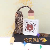 OPPO Reno6 pro 4 4se 4pro mobile phone data line protective sleeve cartoon headphone winding protection line