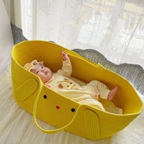 Safety basket baby car can lie flat when going out portable small month old sleeping bed for newborns discharged from hospital