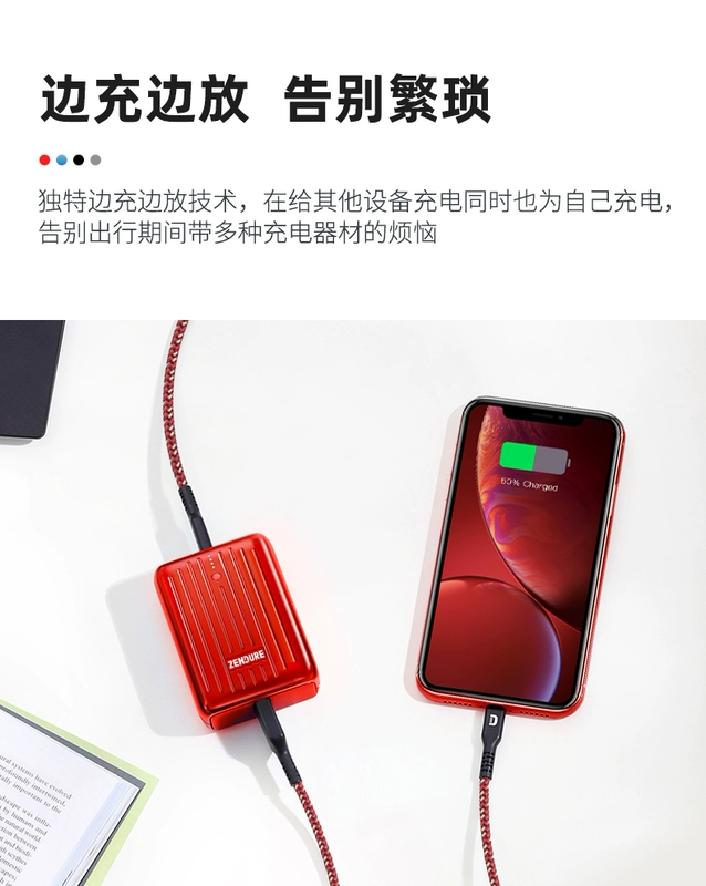 Zendure SuperMini sạc kho báu nhỏ gọn và dung lượng lớn 10000 mAh PD sạc nhanh ngân hàng - Ngân hàng điện thoại di động