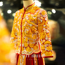 Manchen Tingfang (Fengxian Yin) Xiuhe clothing 2021 New Dragon and Phoenix jacket winter Chinese wedding dress women