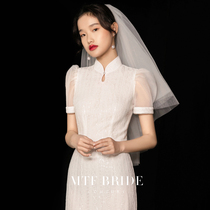 Mantingfang (early month) improved daily cheongsam 2021 new summer white licensed dress