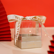 2021 New Products High-end Transparent Acrylic Gift Boxes Wedding with Courtesy Flowers Bridesmaid Ritual Gift Box Return Gift