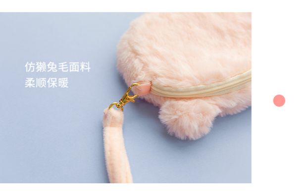 Lợn sang trọng lưới đồng xu đỏ ví nữ sinh viên trái tim phiên bản Hàn Quốc dễ thương người hâm mộ tay nhỏ bạn lấy túi tiền - Ví tiền ví nam dài