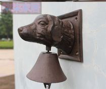 Classic Cast Iron Cat Head Doorbell Method Imitation Ancient Bell Pan Nostalgia Iron Art Wall Hanging Decoration Café Decoration Garden Pendant