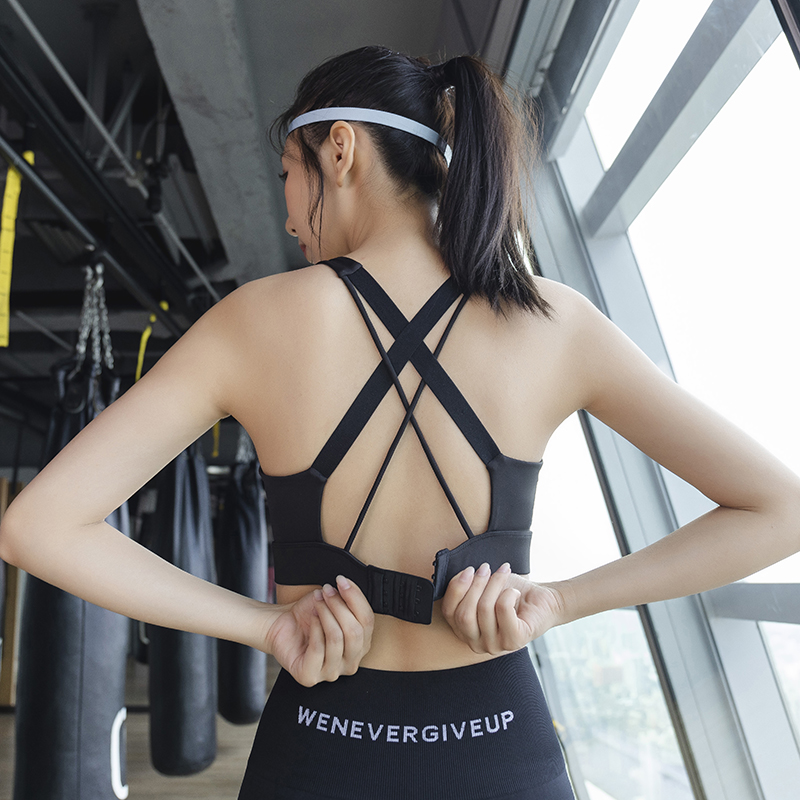 Sports Underwear Women Shockproof Running High Strength Poly-up styling Drooping Beauty Back Yoga Vest Style Fitness Bra 