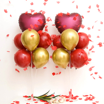 Wedding wedding room layout creative wedding balloon table floating proposal confession romantic wedding scene desktop decoration supplies