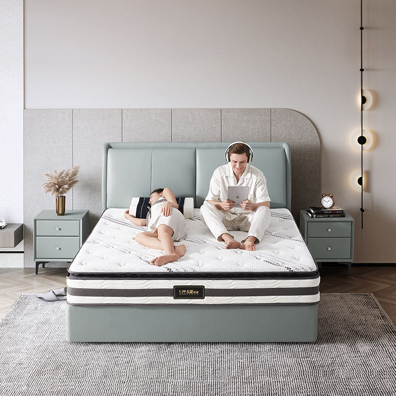 Chivas first class leather electric lift multi-function Amanda bed frame up washer five-star 3D latex mattress