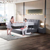 Chewashi 5 Starhead and other cabin minimalist modern Maria genuine leather storage bed frame Wedding Bed Sesame 5 Stars 1 8 m