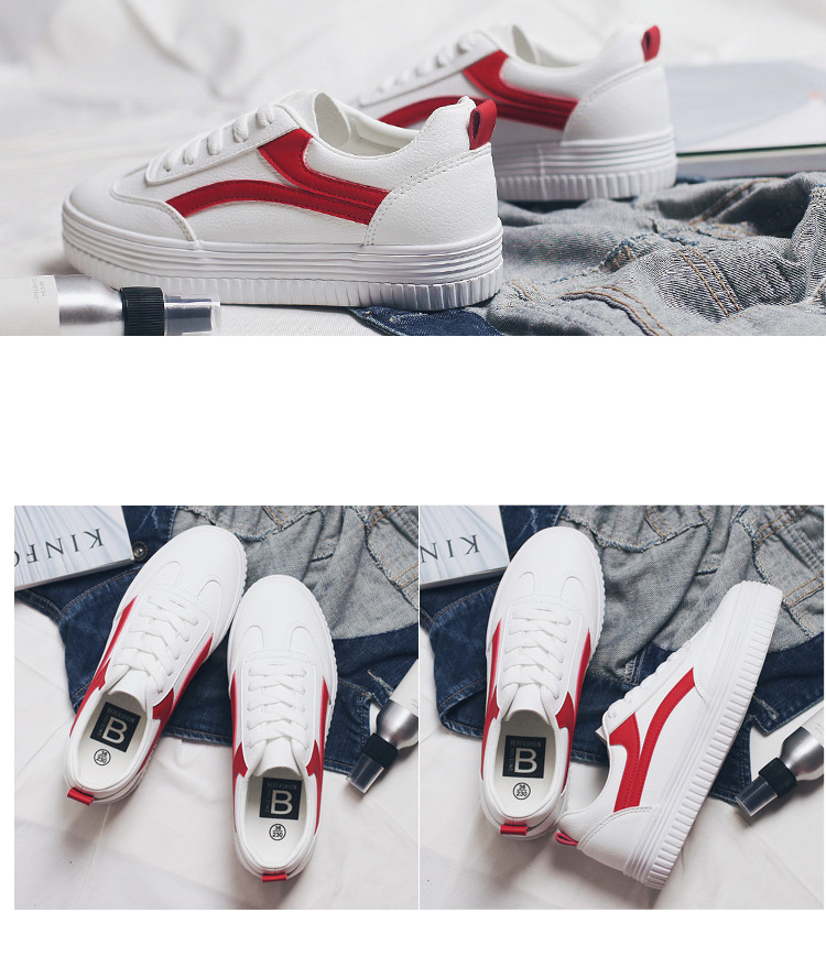 Xuân 2018 giày trắng mới nữ sinh viên Giày thể thao Hàn Quốc đế dày đế giày giầy adidas nữ