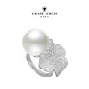 VINCARRY 18K gold cultured diamond pearl ring niche light luxury pearl jewelry niche customization