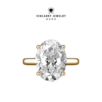 Vincarry 18k gold colored gemstone ring, elegant, exquisite and versatile, advanced customization, new artificial gemstone customization