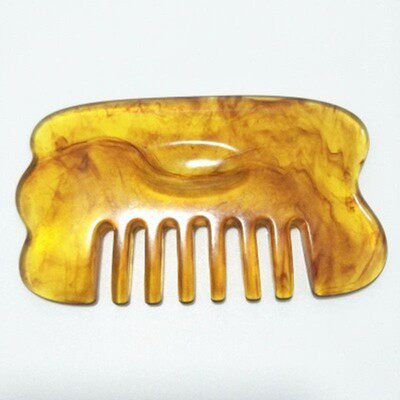 蜜蜡刮痧板头部按摩经络刮痧头疗梳子身体背部按摩工具腿部刮痧版