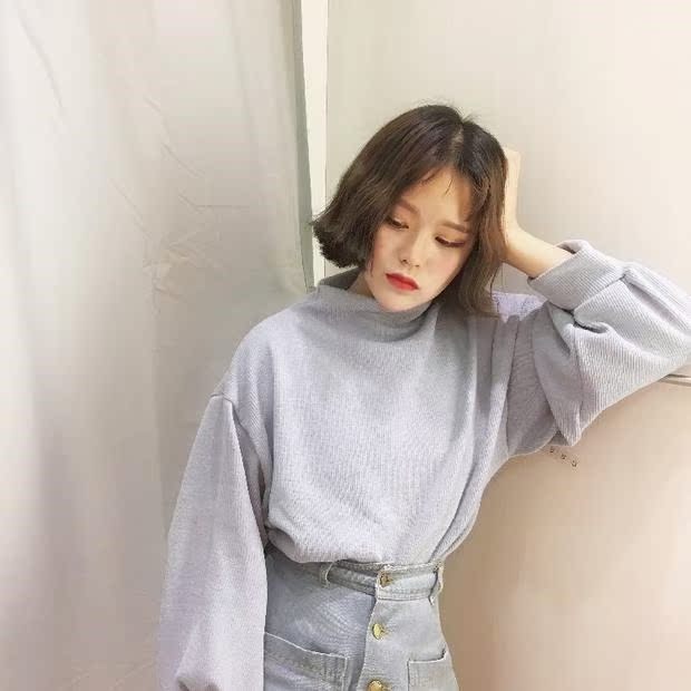 Áo tay phồng ngọt ngào cô gái mùa thu áo khoác khí chất nữ sinh viên phong cách Harajuku áo len nữ - Áo len bộ vest nữ