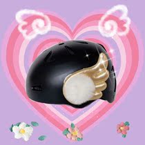 Ski helmet decoration Golden Wings Plush Motorcycle electric car motorcycle helmet accessories