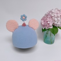 Hand-made cute plush ski helmet cover helmet cover Battery car ski helmet accessories warm little flowers~~