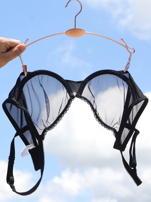 Man Genuine Brand Bra Transparent See-Through Bra Mesh Lingerie for Women Summer Ultra-Thin Bra for Large Busts to Appear Smaller, Sexy
