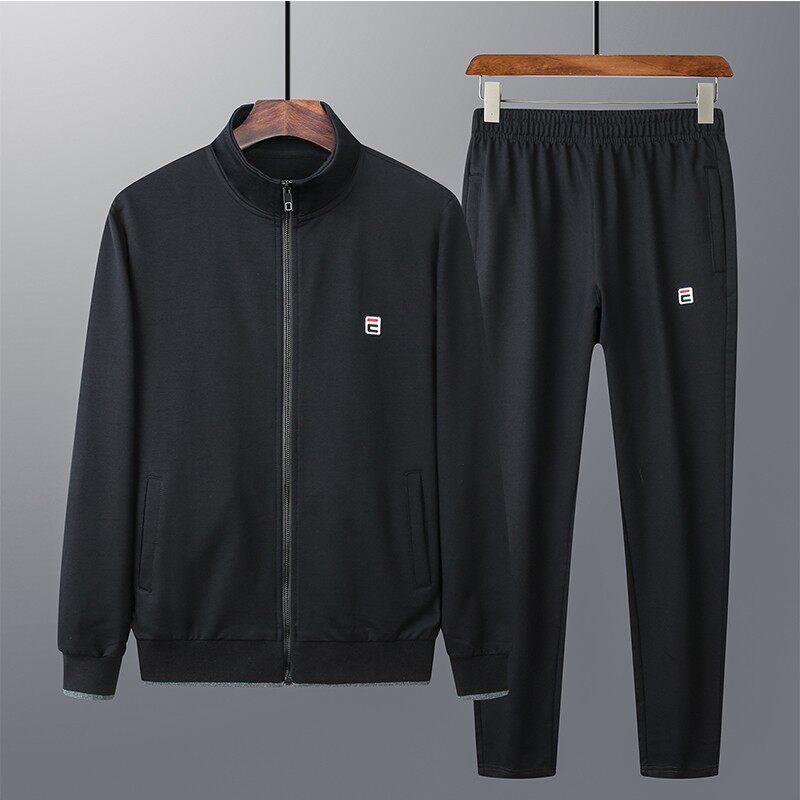 TWG casual suit male spring fat plus large code sports two sets of Korean edition trend with a handsome set