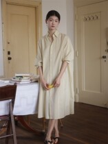 Spring and summer 2023 new Gribbon - 60S cotton dress two minimal shirt dress in the long French