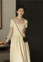 2023 Summer Ballet knitting dress female with a thin French gentle wind long skirt