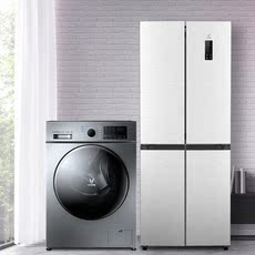 Лед мыть комплект 云米智能冰洗套装410l升十字四门冰箱+10kg全自动家用洗烘洗衣机