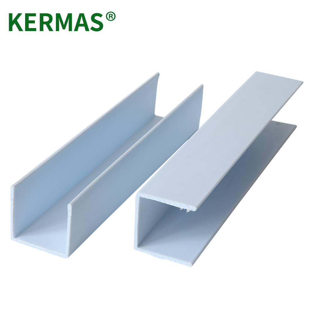 PP packet groove porcelain white PP profile resistant to acid pH U groove plastic groove box PP electroplating tank profiled PP wrapping edge groove stretch