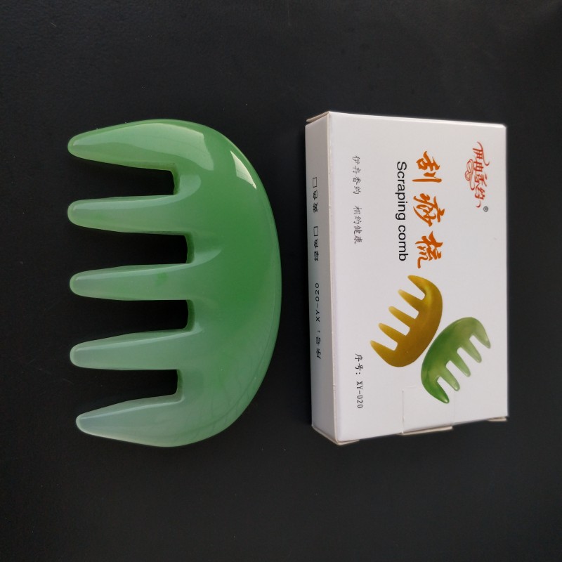 蜜蜡树脂梳子头皮按摩梳子女脱头疗头部经络防木梳发头皮宽齿家用
