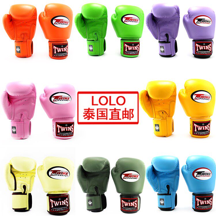 Thailand TWINS straight hair BGVL3 regular Sanda boxing fighting Muay Thai boxing gloves leather multicolor