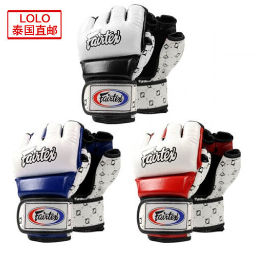 Thai physical store Fairtex FGV17 MMA genuine leather dew finger boxing gloves Integrated Gfight