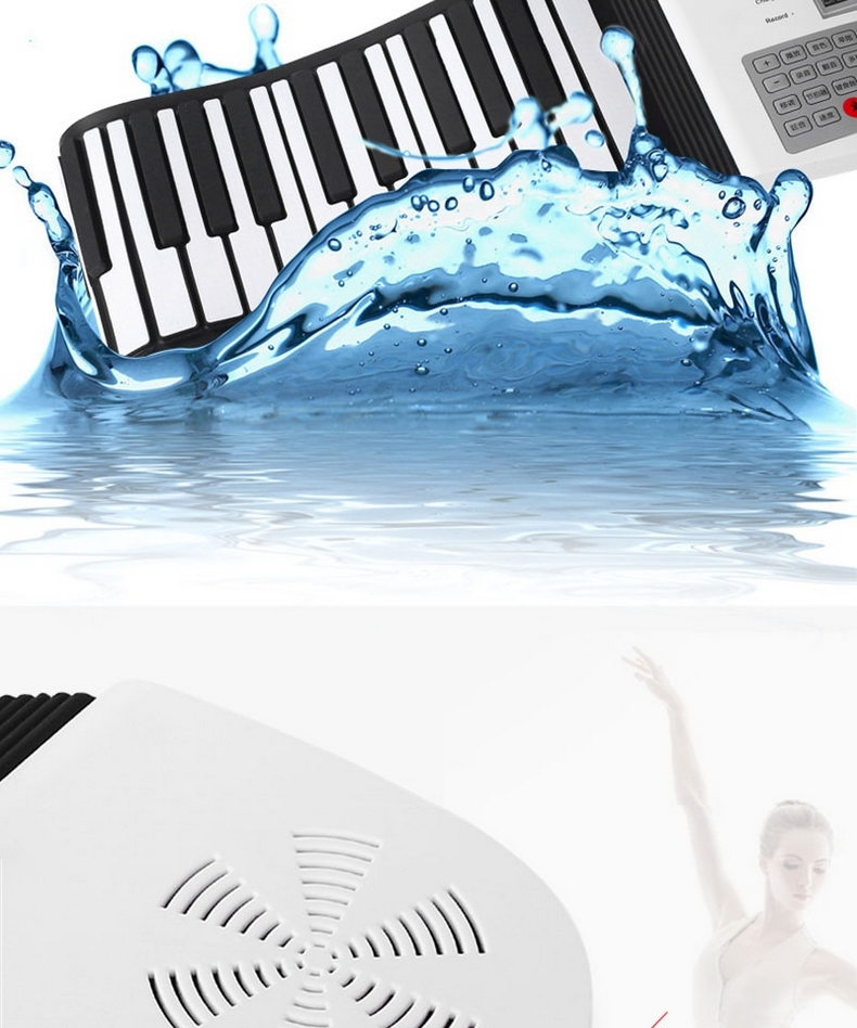 Điện thoại di động cầm tay điện tử piano 88 phím tay cuộn đàn piano bàn phím đàn piano di động cho người mới bắt đầu nhập nhạc cụ - Nhạc cụ phương Tây đàn điện