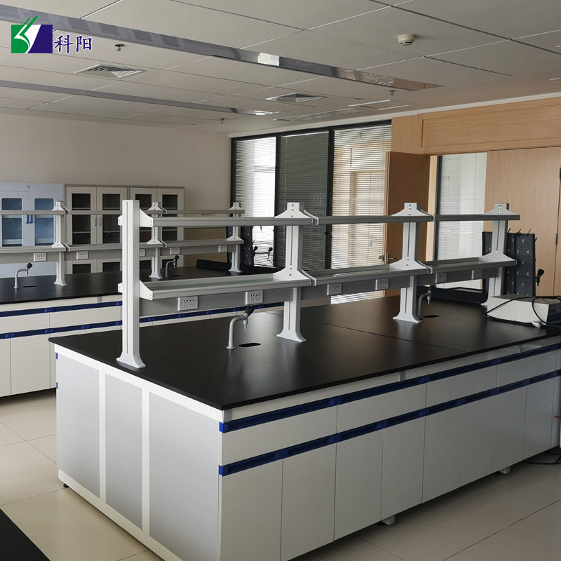 Laboratory Workbench steel Wood Experimental table whole wooden side table iron frame table chemical whole wood experimental table manufacturer