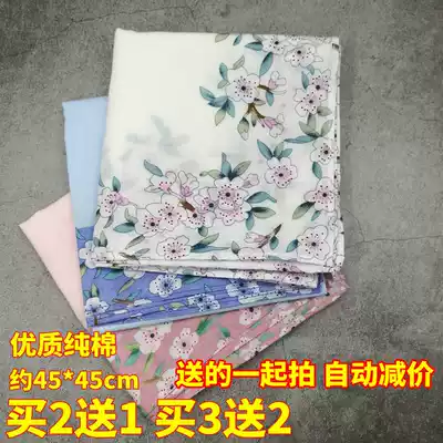 (Dragon Yan's) (Sakura) Lady Cotton Handkerchief Cotton Sweat Handkerchief Cherry Blossom Hand Gift Birthday Gift