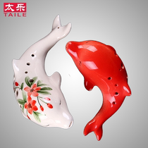 TAILE OCARINA KUN FLUTE 12-HOLE ALTO G-tone TREBLE C-tone OCARINA Big Fish Kun Haitang Instrument