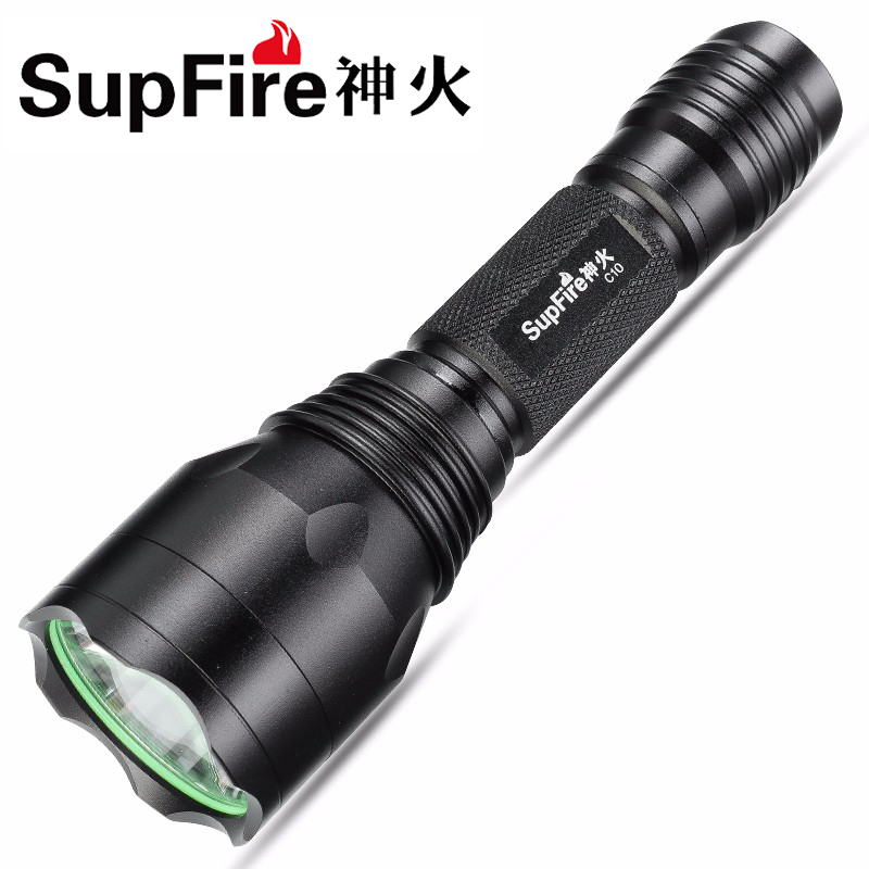 Shenhuo C10 strong light flashlight charging home riding outdoor spotlight multifunctional super bright long range waterproof yellow light