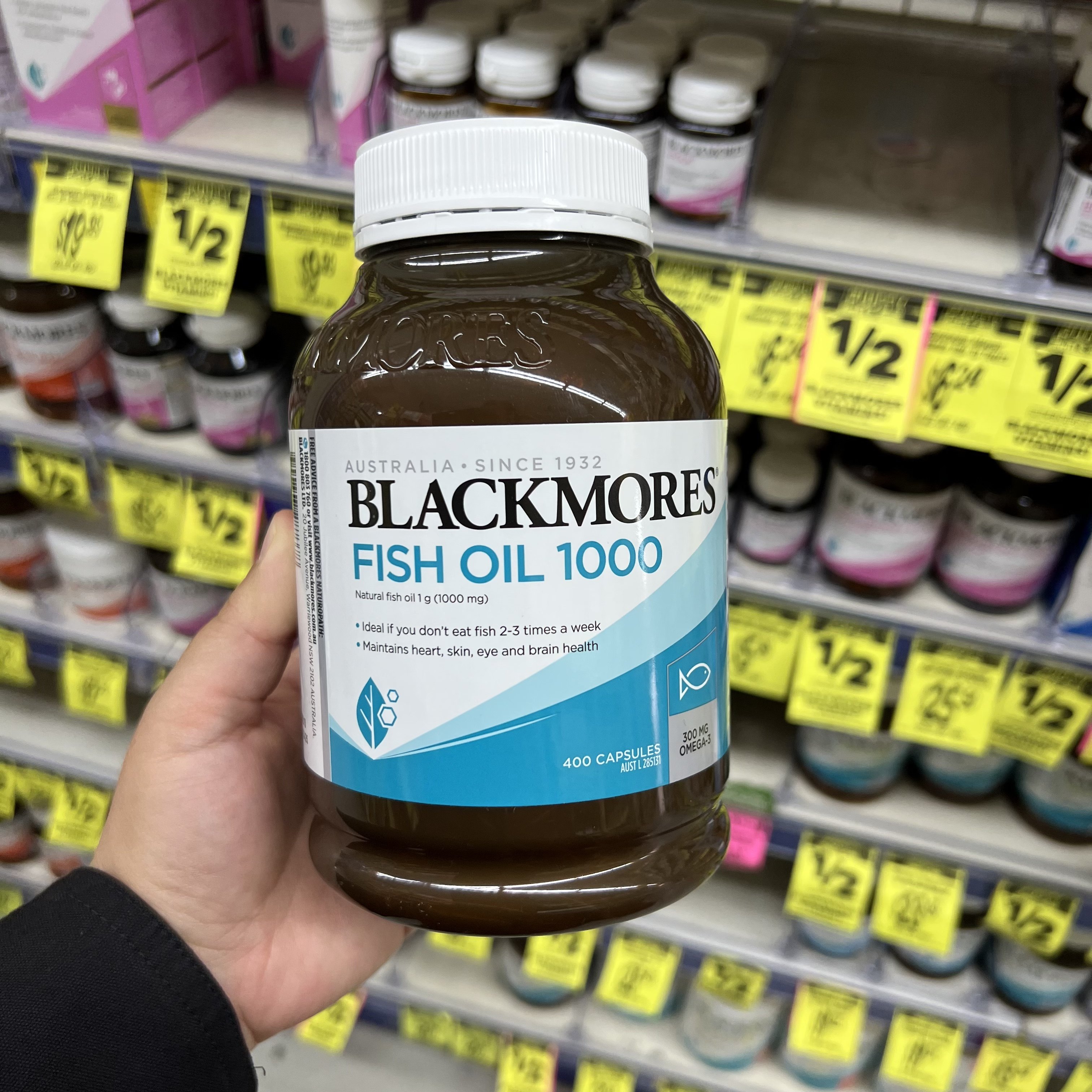 Australian Deep Marine Fish Oil Original Taste No Fishy Mini 400 Grain Blackmores Protect Brain Vision Vascular Health-Taobao