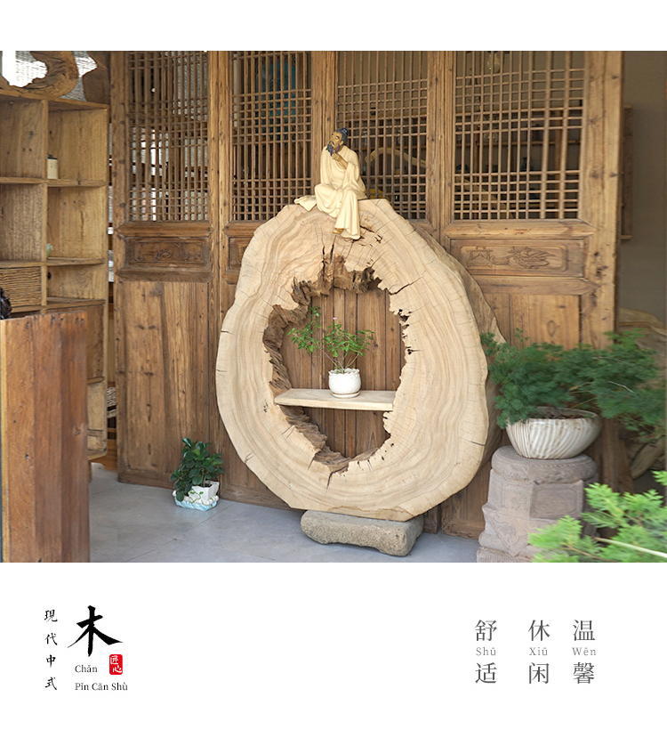 Gỗ long não toàn bộ gốc khắc trang trí sinh thái ban đầu B & B clubhouse trà trang trí phân vùng hiên bàn gỗ rắn đồ gỗ - Bàn / Bàn mẫu bàn ăn đẹp