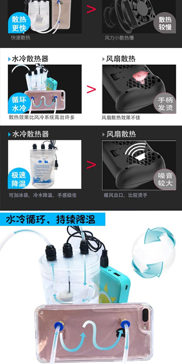 Điện thoại di động tản nhiệt Táo làm mát bằng nước làm lạnh ăn thịt gà để kích thích trò chơi chiến trường kê kê làm mát trực tiếp Huawei - Phụ kiện điện thoại di động phụ kiện điện thoại giá rẻ