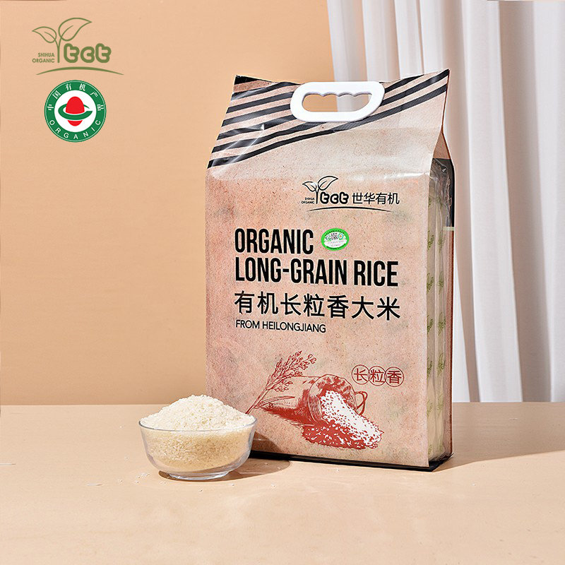 tct Shihua Organic Wuchang Organic Long Grain Fragrance Northeast Heilongjiang 5KG Children's Organic Rice bagged