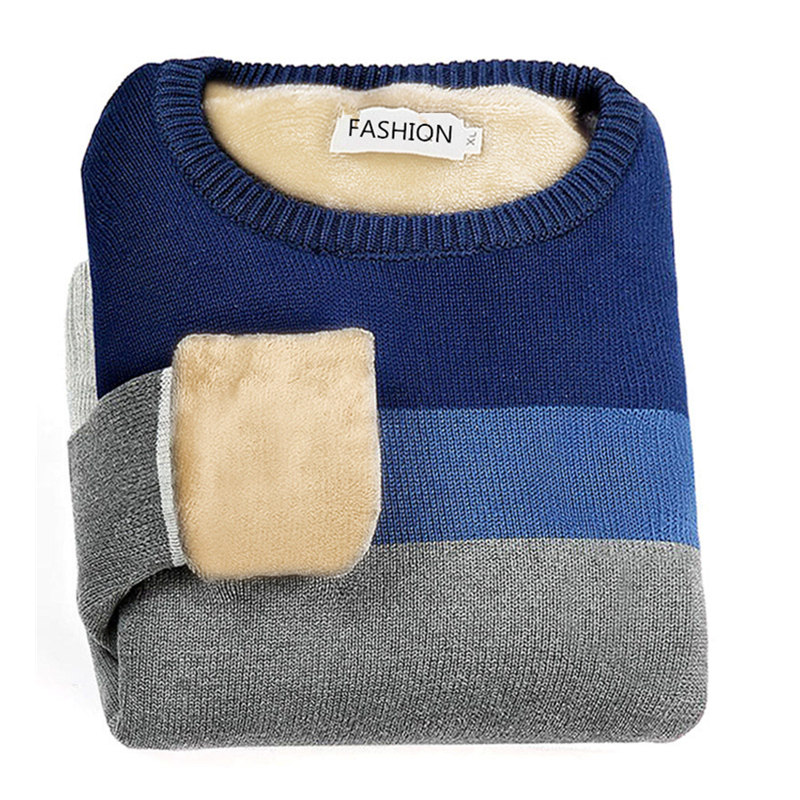 Men's sweater gush thickened with undershirt autumn and winter warm clothes blouse blouse blouse sweatshirt sweatshirt sweatshirt sweatshirt