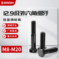 12 Grade 9 External Hexagon Bolt Fine Teeth Full Teeth Hexagon Head GB5786 Screw M8M10M1214M16M18M20