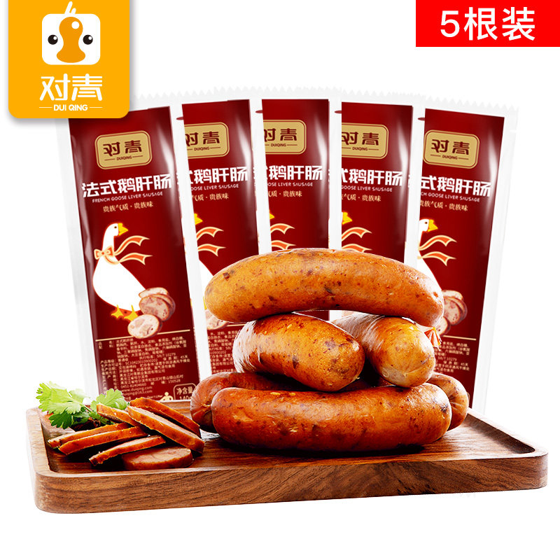 Green French foie gras sausage Northeast specialty cooked food specialty snacks Snack food Vacuum packaging 140g*5
