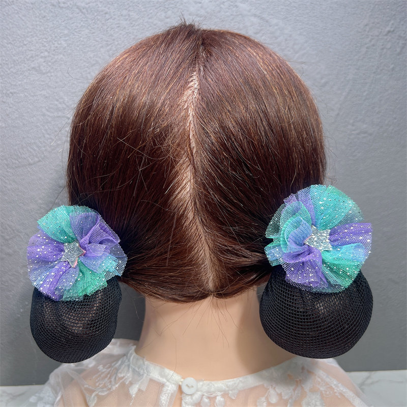 Children's butterfly knots which Nacha pills head disc hairdresser dance performance girl hairnet Little baby hair adorned girl's internet pocket