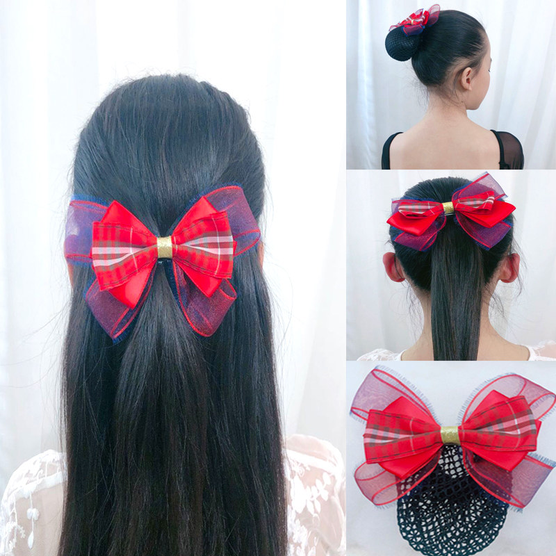 Yinglun College Wind Red Big Butterfly Knot Girl Hair Accessories Children's Headwear Stage Performance Hairpin Hairdresser Web Pocket