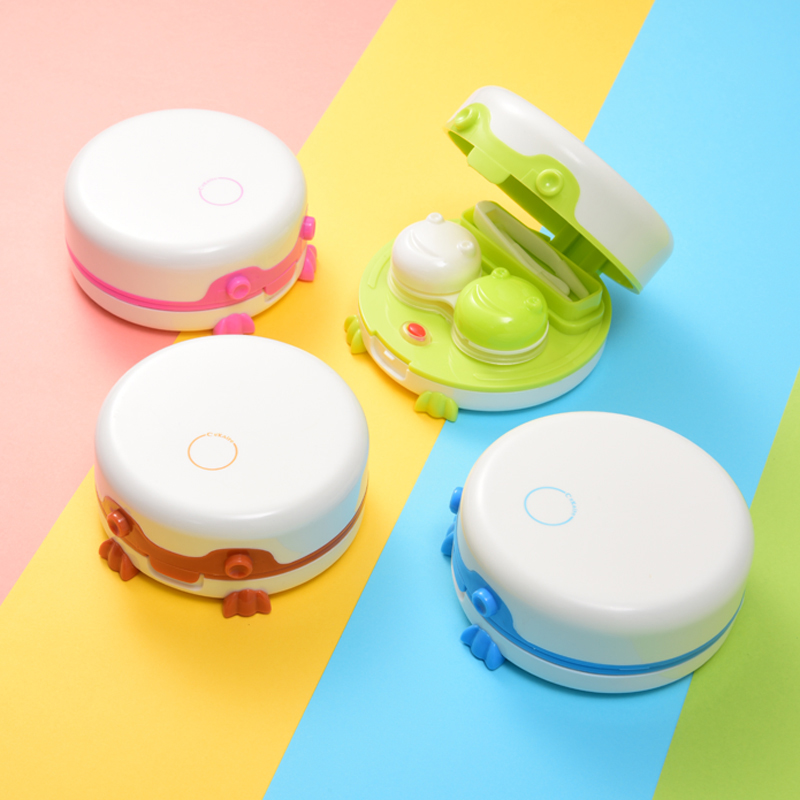 Contact lens electric washer myopia eye beauty pupil storage box personality cute mini automatic companion box
