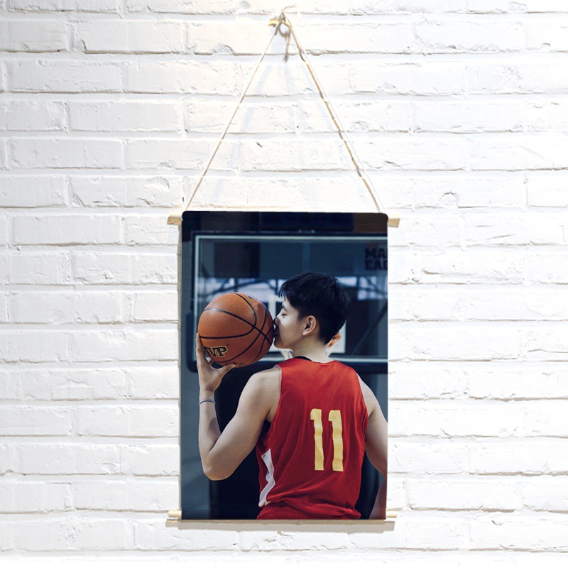 DIY to chart the custom Yang Shu to the female basket Athletes around the same section of the scrolls hanging painting bedroom wall scrolls