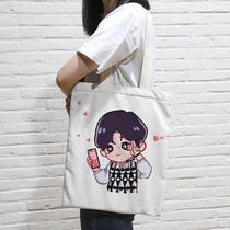 Modern Brothers Liu Yining around the same canvas bag fans to customize the support shoulder backpack