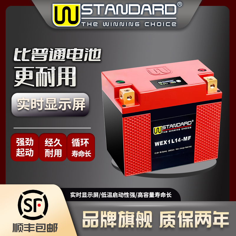 Replacement for Yamaha R1Xmax300 Xsr900 Cbr1000Rrr Non-Dual Crf1100 Battery W Lithium Battery