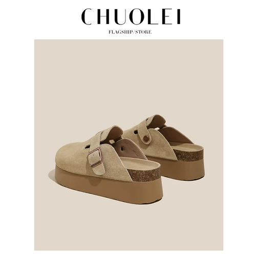 Обувь, летние высокие сандалии, тапочки на платформе, из натуральной кожи, подходит для подростков